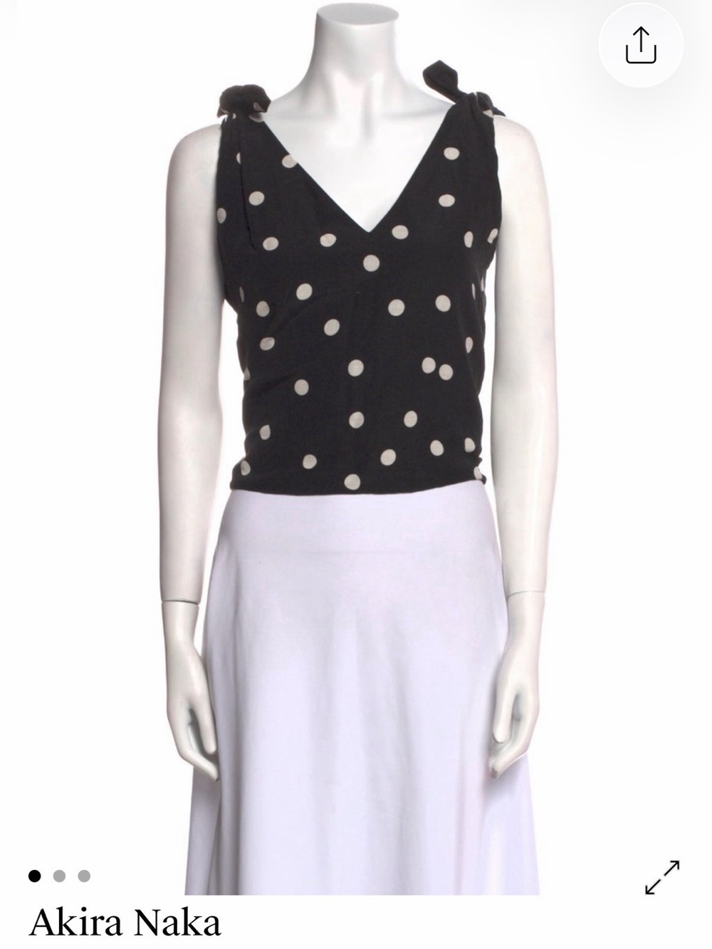 Akira Naka | Polka dot crop blouse